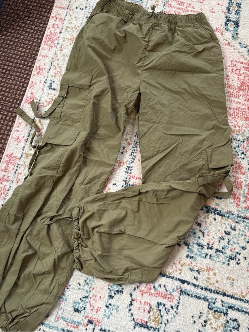 Love Tree Olive Utility Drawstring Pants